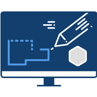 Icon monitor with pencil
